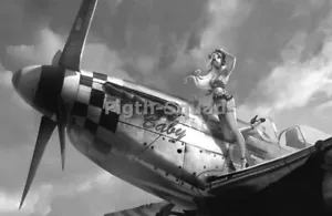 WW2 Foto Foto WW2 Aviazione USA Pin-Up BW 5800 - Foto 1 di 1