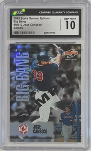 1995 Score Summit Big Bang Sample #BB12 Jose Canseco CGC 10 Gem Mint - Picture 1 of 2