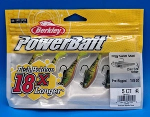 Berkley PowerBait Pogy Swimmin' Shad esca per pesci morbidi 2" Firetiger 5 pezzi - Foto 1 di 2