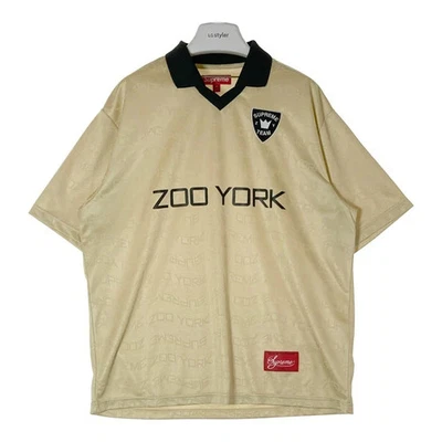 Camiseta de fútbol Supreme X Zoo York dorada talla M olor a tabaco usada Foto 1 de 4