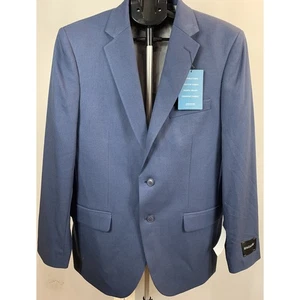Haggar Jacket Men's Tailored Fit 40 Regular Blue  - Picture 1 of 7