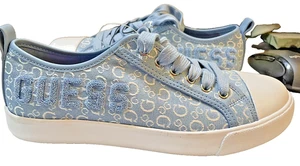 Nuevas Tenis GUESS Moda Talla 7 u 8 en Denim Azul - Imagen 1 de 9