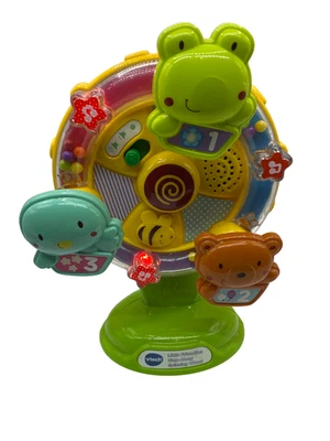 Vtech Little Friendlies Sing-Along Spinning Wheel Lights Talking Suction Cup H8" - Image 1 of 4