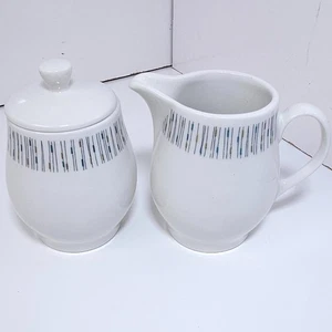 Set Zuccheriera e Cremera Vintage Siracusa Jackstraws Multicolore Righe Cina - Foto 1 di 9