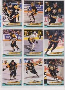 1992-93 Fleer Ultra Penguins Team Lot (9) Mario Lemieux Jagr Francis Barrasso 🐧 - Bild 1 von 2