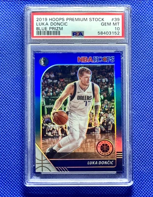 LUKA DONCIC Prizm Blue Refractor SSP 2019 Aros Premium #39 PSA 10 POP RARO 1/9 Foto 1 de 4