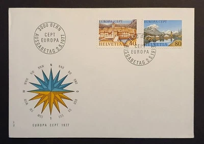 Switzerland Stamps 1977 Europa CEPT Views first day cover Bern cancel - Image 1 of 2
