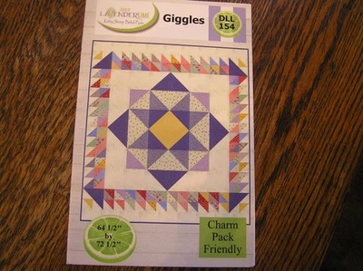 LavenderLime Quilts GIGGLES Pieced Quilt Pattern #154 Charm Pack Friendly~~NEW!! - Image 1 of 3
