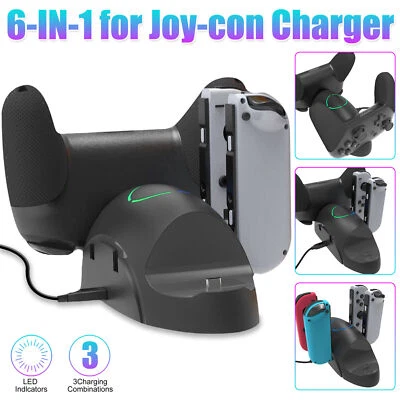 6IN1 Charger Dock Stand Charging Station for Nintendo Switch Joy-Con Controller - Image 1 of 4