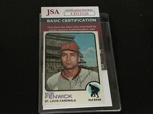 Autographed 1973 Topps BOB FENWICK JSA. #JJ - Picture 1 of 1