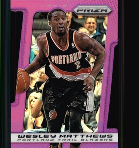 2013-14 Panini Prizm Prizms Purple Die Cut #123 Wesley Matthews /49