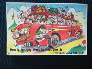 CPA 84 Dans le car nous avons les jolies vues de Fontaine-de-Vaucluse - Imagen 1 de 2