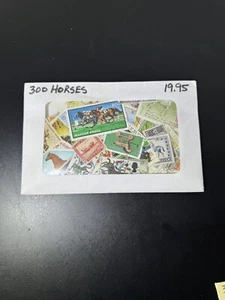 300 Premium World Assortment Used Stamp Collection Featuring Horses - Picture 1 of 2
