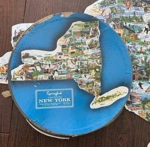 Vintage Springbok Circular ~New York ~ Shaped Puzzle w/Insert 100% COMPLETE - Picture 1 of 11