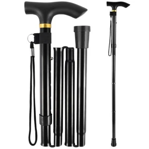 Light Weight Folding Walking Stick Height Adjustable Aluminum Strong Cane Design - Picture 1 of 6