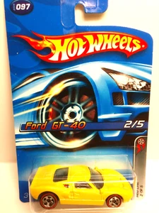 2006 HOT WHEELS RED LINE FORD GT-40 YELLOW #097 - Picture 1 of 7