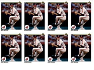 (8) 1990 Upper Deck #572 Rod Nichols Cleveland Indians Card Lot - Picture 1 of 2