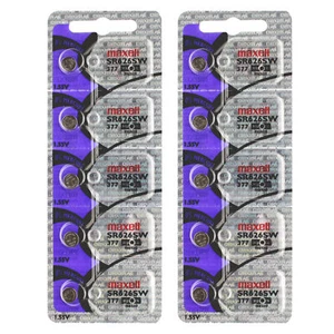 10 x Maxell 377 Watch Batteries, SR626SW Battery | Shipped from USA - Picture 1 of 1
