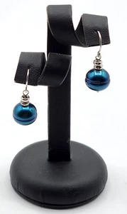 Neu ohne Etikett Honora Ohrhänger Sterlingsilber ringförmig blaue Süßwasserperlen - Bild 1 von 5