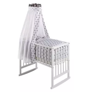 Schardt Multifunktionsbett Kinderbett Bett Vario 5-1 Weiß - Big Stars Grey - Bild 1 von 1