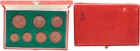Sachsen Porzellan ab 20 Pfennig bis 20 Mark 1921  7 Münzen mit Etui    (43650)