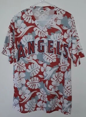 NWOT Los Angeles Angels Pullover Shirt Hawaiian Print Adult Size XL  - Image 1 of 4