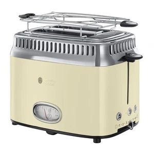 Russell Hobbs Retro Vintage Cream Toaster Creme-Edelstahl 1.300 Watt Stopptaste - Bild 1 von 3