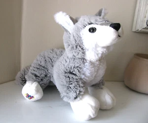 Muy Raro Webkinz Gris Lobo HM358 Retirado Difícil de Animal de Peluche Ganz ¡Sin Código! - Imagen 1 de 5