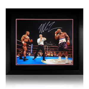 Mike Tyson signiertes 20x16 Deluxe Mount Display - Bild 1 von 2