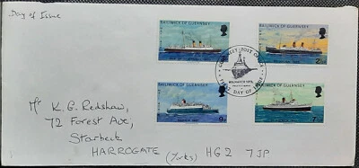 (GGY-226) GUERNSEY 1973  Mail Boats First Day Of Issue - Image 1 of 2