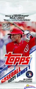 2021 Topps Series 1 Baseball HUGE Factory Sealed JUMBO FAT PACK-40 Cards! - Picture 1 of 1