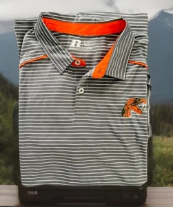 NWT-Russell athletic grey white stripe Florida A&M rattlers Polo Sz Xl - Picture 1 of 8