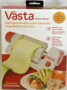 Vasta Sheet Slicer Spin Slice Fruits Veggies BPA Free Stainless Steel Blades NEW - Imagen 1 de 5