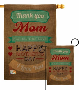 Danke Mama Sackleinen Garten Flagge Familie Muttertag klein Geschenk Hof Haus Banner - Bild 1 von 19