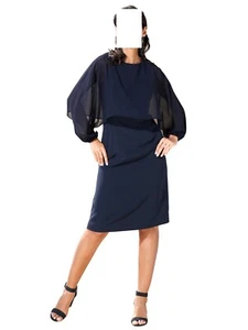 Apart Kleid mit Chiffonüberwurf im Cape-Style Dunkelblau Gr. 42 0520065431 - Picture 1 of 5