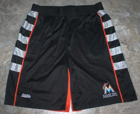 RARE ~ VINTAGE Florida Marlins Shorts Adult Large Athletic Miami Baseball MLB Cover