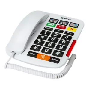 Steren's Large Button Telephone with Visual Light Indicator - Picture 1 of 1