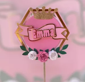 Personalized Princess Cake topper princess birthday party - Picture 1 of 3