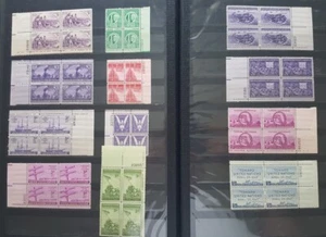 WWII Plate Blocks - 904,905,907,908,922,923,924,925,926,927,928,929 MNH, VF-XF - Picture 1 of 3