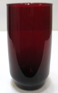 Vintage Anchor Hocking Glass Tumbler Newport Royal Ruby Red 5" T - Picture 1 of 5