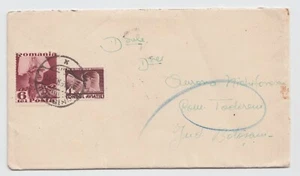 ROMANIA 1937 COVER USED TODIRENI BOTOSANI MOLDOVA ROYAL MAIL POST - Picture 1 of 2