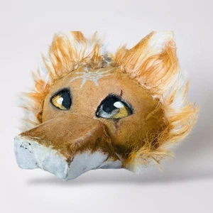 Handmade Fursuit Therian Mask Head Base Mask Cosplay Costume Halloween Fox Wolf - Picture 1 of 13