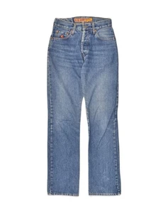 Pantalones de mezclilla rectos ENERGIE para mujer W27 L31 azul algodón DI07 - Imagen 1 de 3