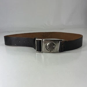 Vintage Antique Brown Leather Scout Belt - Youth/Kids Size 24 - Picture 1 of 9