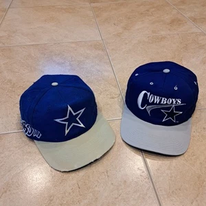 2 Vintage Dallas Cowboys Wool And Polyester American Needle Snapback Hat Cap NFL - Picture 1 of 11