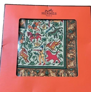 HERMES Scarf Carre 90 silk Indian Hunting made in France 121 - Picture 1 of 5