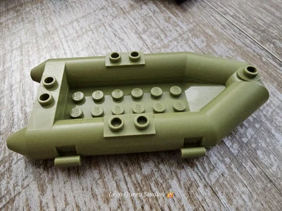 Небольшая лодка плот оливковый зеленый LEGO 30086C01 12x6x2 появилась в 5 наборах - Изображение 1 из 3