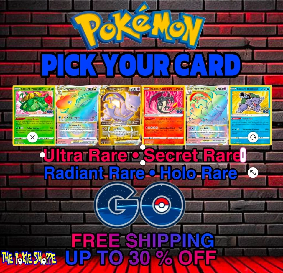 2016 Pokemon "GO"  PICK YOUR CARD/COMPLETE SET V, VMAX, VSTAR, RADIANT - Image 1 of 1