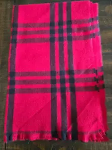 HOMBRE BANANA REPUBLIC ACOGEDORA BUFANDA COLOR ROJO CUADROS 74" X 24" NUEVO CON ETIQUETAS - Imagen 1 de 2