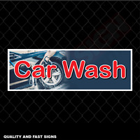 Car wash Now Open Cleaning Car Detai Signage Colour Sign Printed Heavy Duty 4572